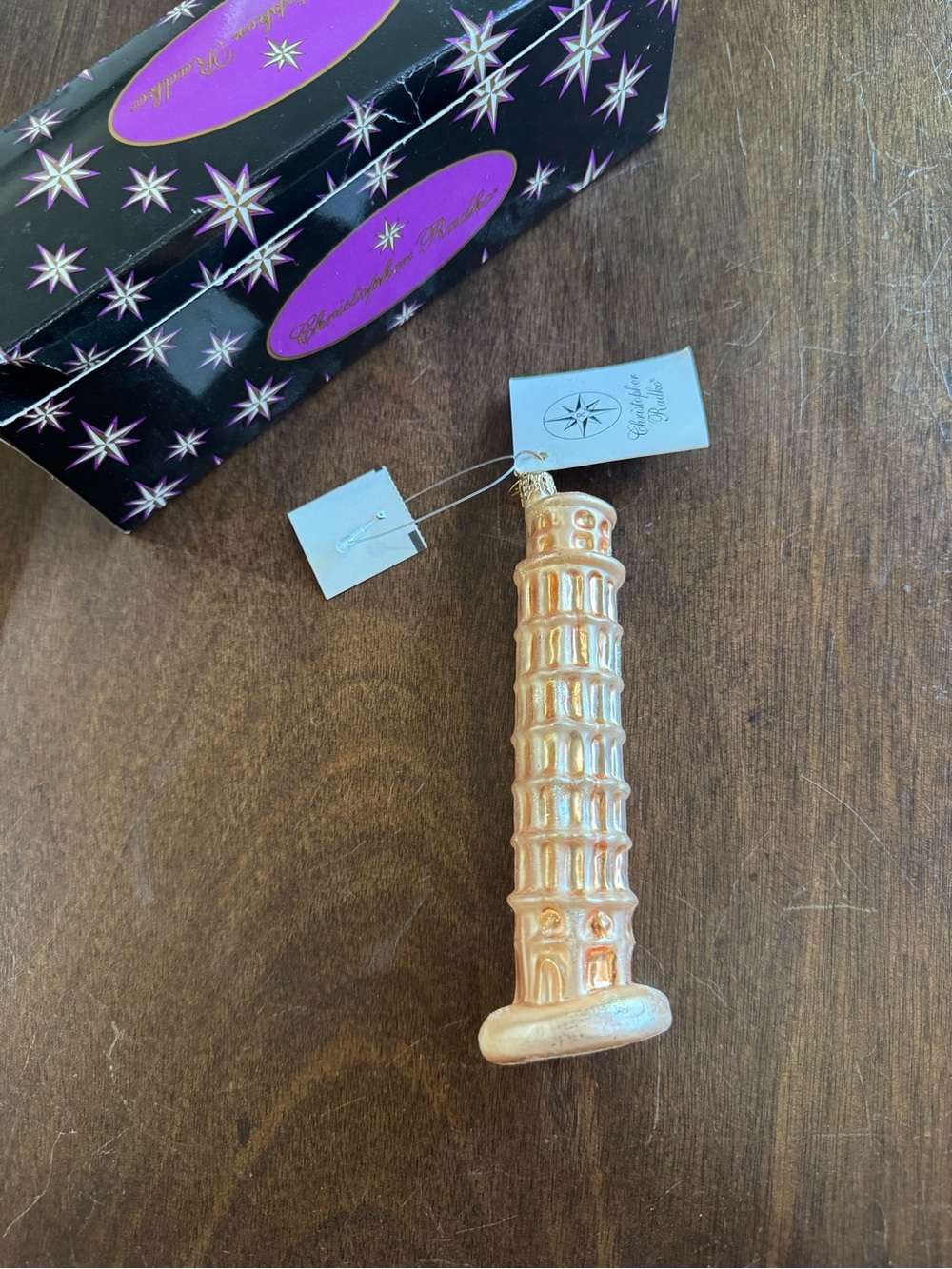 Christopher Radko Leaning Tower Glass Ornament - “So Inclined”